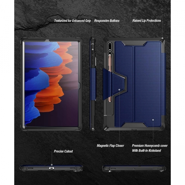 Poetic Standl Samsung Galaxy Tab S8 Plus Klf-Navy Blue