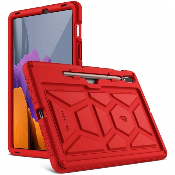 Poetic TurtleSkin Serisi Silikon Samsung Galaxy Tab S8 Klf-Red