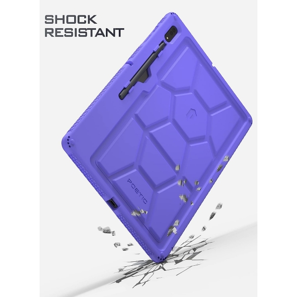Poetic TurtleSkin Serisi Silikon Samsung Galaxy Tab S8 Ultra Klf-Purple