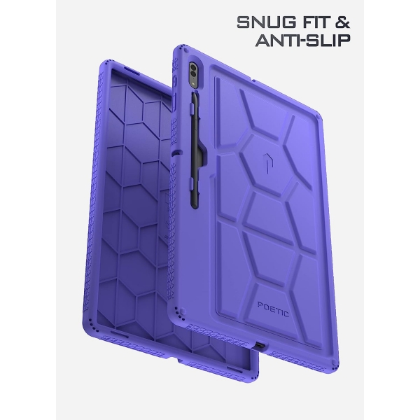 Poetic TurtleSkin Serisi Silikon Samsung Galaxy Tab S8 Ultra Klf-Purple