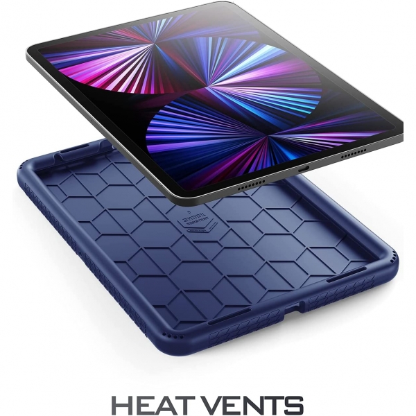 Poetic TurtleSkin Serisi Silikon iPad Pro 11 in Klf (4.Nesil)-Navy Blue