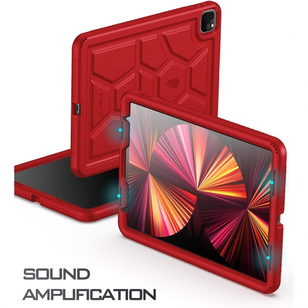 Poetic TurtleSkin Serisi Silikon iPad Pro 11 in Klf (4.Nesil)-Red