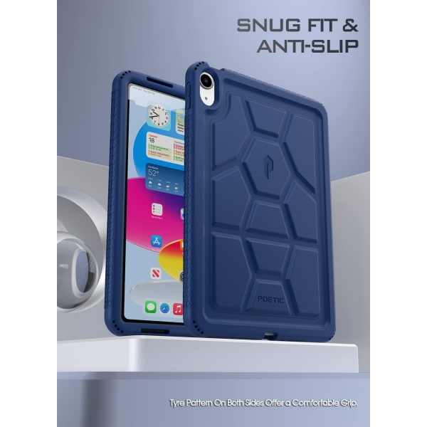 Poetic TurtleSkin Serisi Silikon iPad 10.Nesil Klf (10.9 in)-Navy Blue