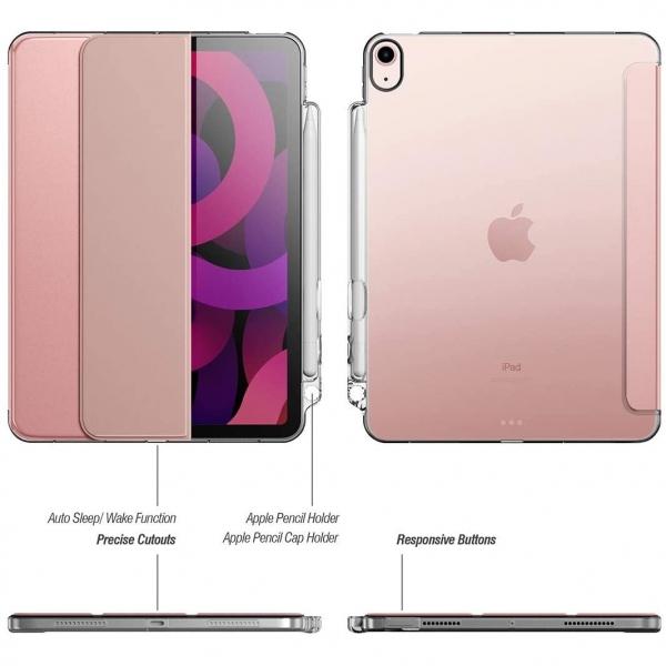 Poetic iPad Air 5 Lumos Serisi Klf (10.9 in)-Rose Gold