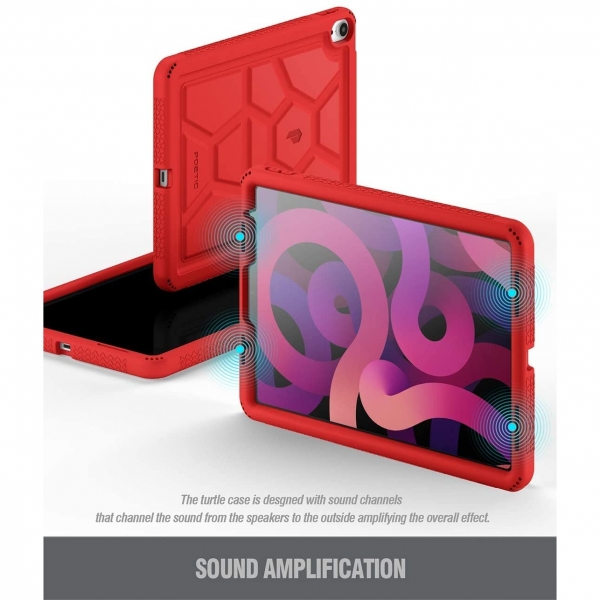 Poetic iPad Air 4 TurtkeSkin Serisi Klf (10.9 in)-Red