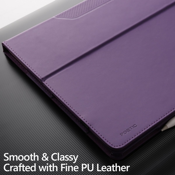 Poetic iPad Pro Deri Stand Klf (12.9 in)-Purple