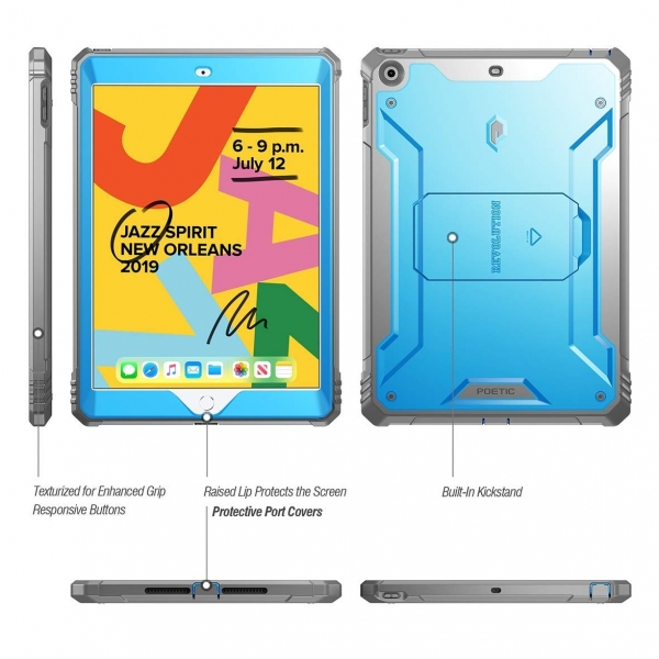 Poetic iPad Revolution Serisi Klf (10.2 in)(7.Nesil)-Blue