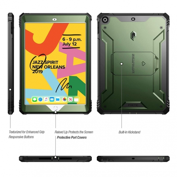 Poetic iPad Revolution Serisi Klf (10.2 in)(7.Nesil)-Green