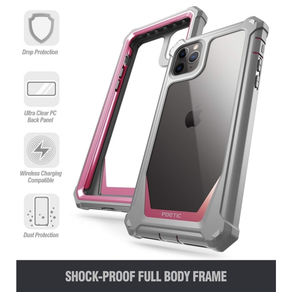 Poetic iPhone 11 Pro Max Guardian Serisi Klf (MIL-STD 810G)-Pink