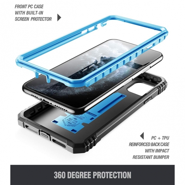 Poetic iPhone 11 Pro Revolution Serisi Klf (MIL-STD-810G)-Blue