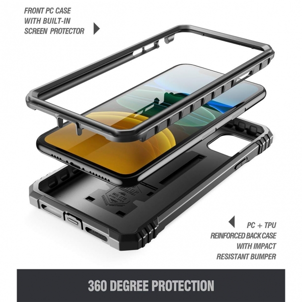 Poetic iPhone 11 Revolution Serisi Klf (MIL-STD-810G)-Black