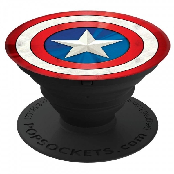 PopSockets Marvel Serisi Telefon ve Tablet ��in Stand ve Tutucu-Captain America Shield Icon