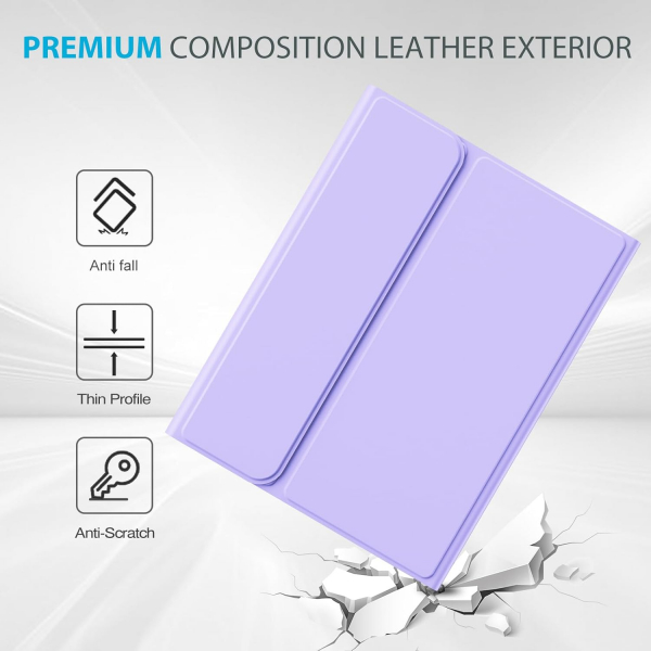 ProCase Apple iPad 11.Nesil Klavyeli Klf (11 in)-Light Purple
