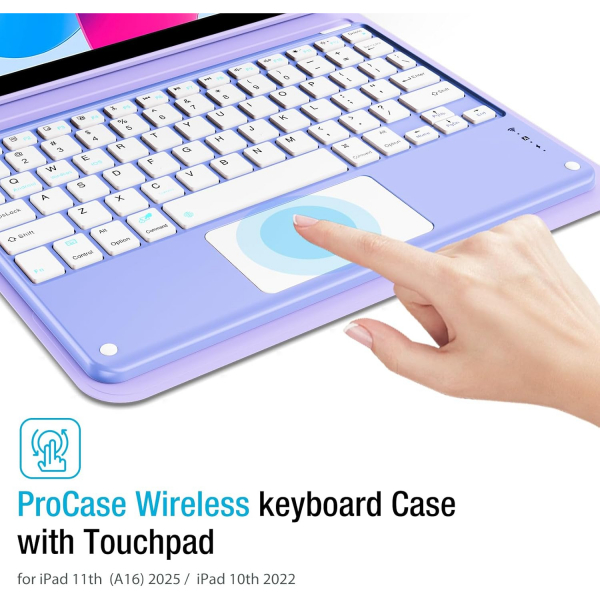 ProCase Apple iPad 11.Nesil Klavyeli Klf (11 in)-Light Purple