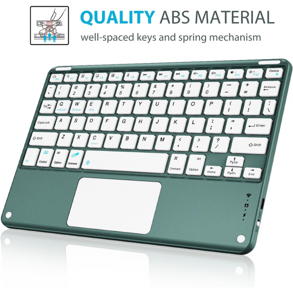 ProCase Apple iPad 11.Nesil Klavyeli Klf (11 in)-Midnight Green