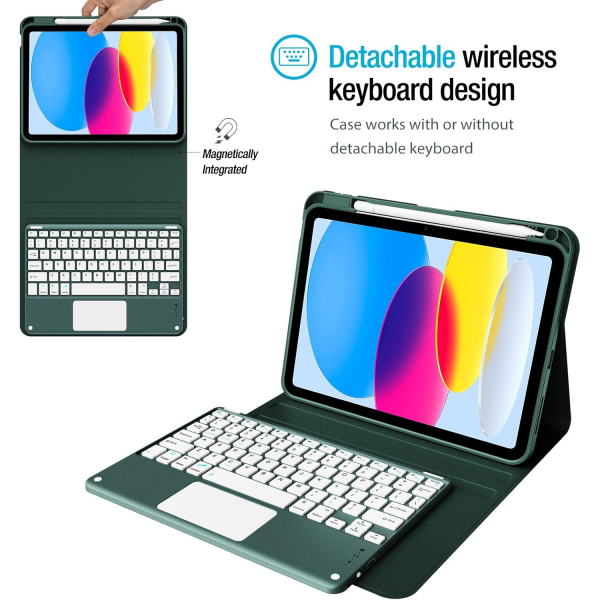 ProCase Apple iPad 11.Nesil Klavyeli Klf (11 in)-Midnight Green