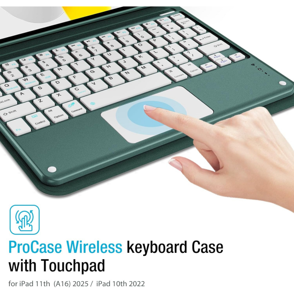 ProCase Apple iPad 11.Nesil Klavyeli Klf (11 in)-Midnight Green