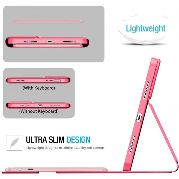 ProCase Apple iPad 11.Nesil Klavyeli Klf (11 in)-Pink