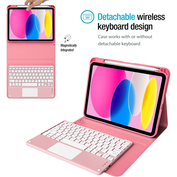 ProCase Apple iPad 11.Nesil Klavyeli Klf (11 in)-Pink