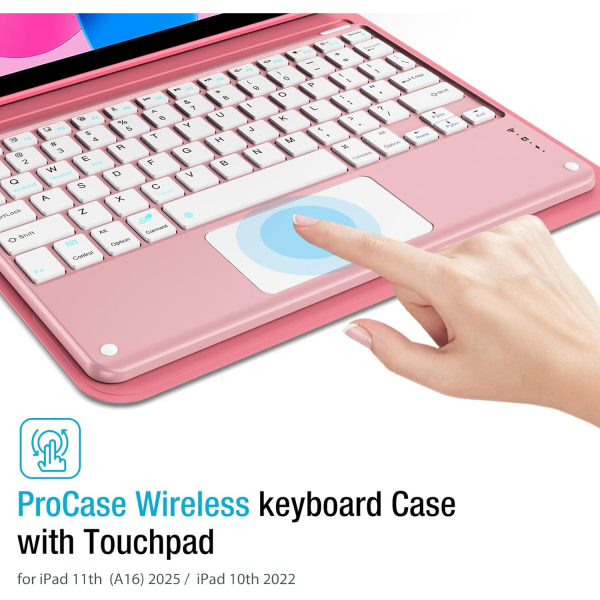 ProCase Apple iPad 11.Nesil Klavyeli Klf (11 in)-Pink