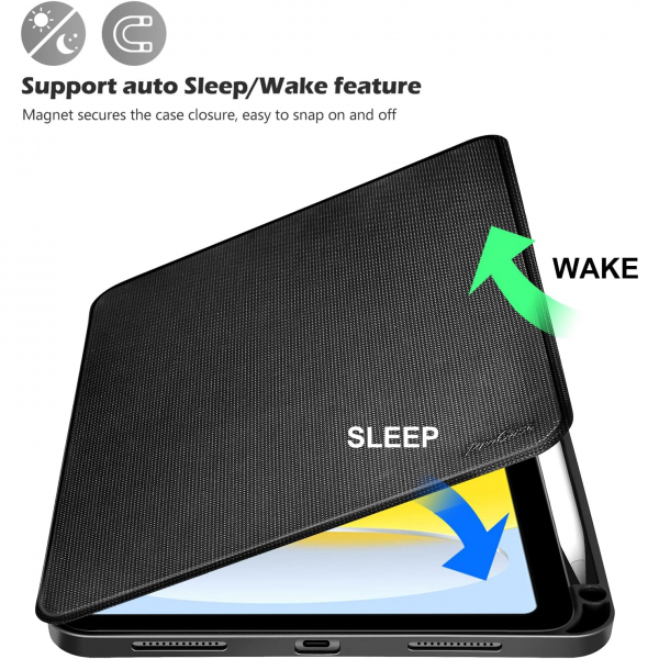 ProCase Apple iPad 11.Nesil Smart Folio Klf-Black 