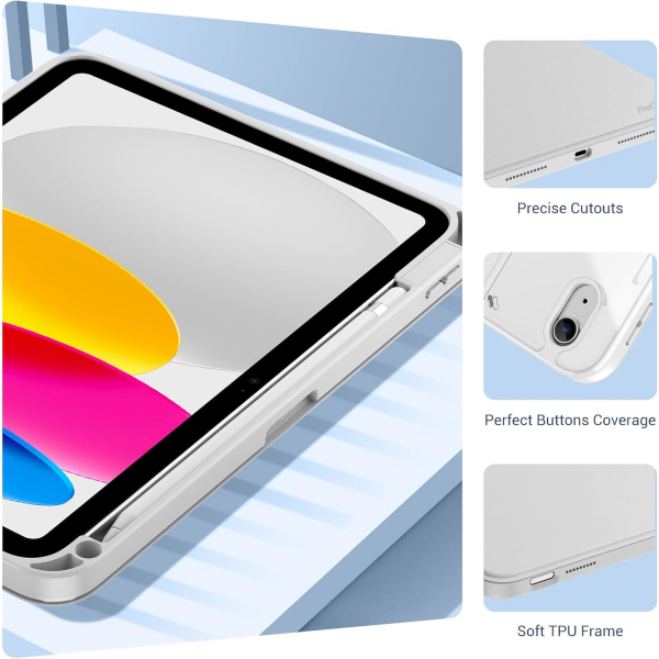 ProCase Apple iPad 11.Nesil Smart Folio Klf-Silver