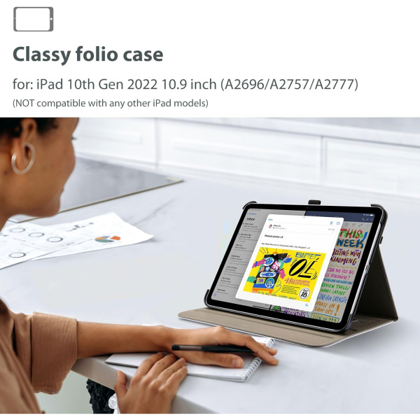 ProCase Apple iPad A16 Deri Klf (11 in)-Lightpurple