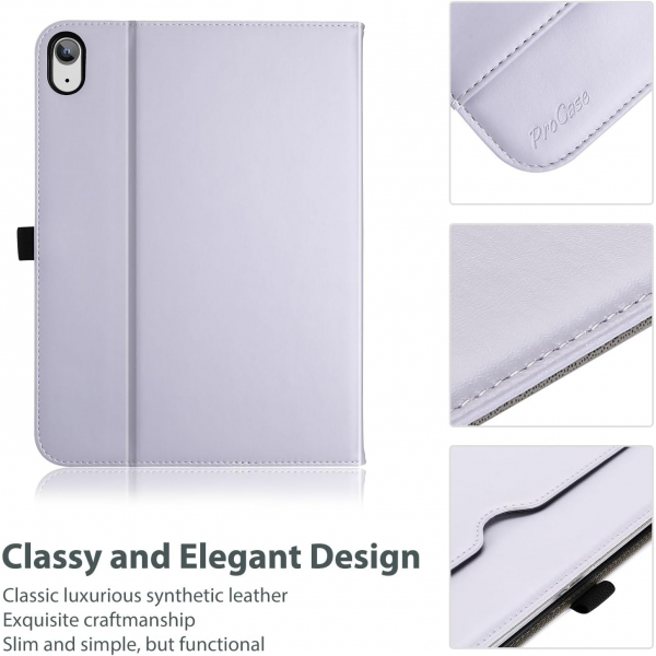 ProCase Apple iPad A16 Deri Klf (11 in)-Lightpurple