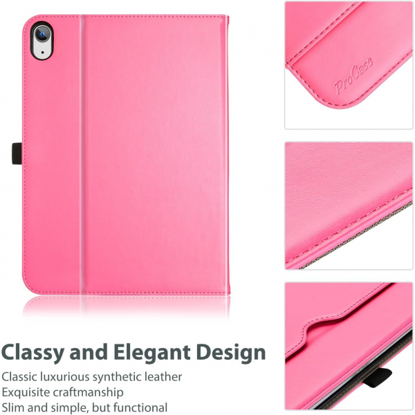 ProCase Apple iPad A16 Deri Klf (11 in)-Pink