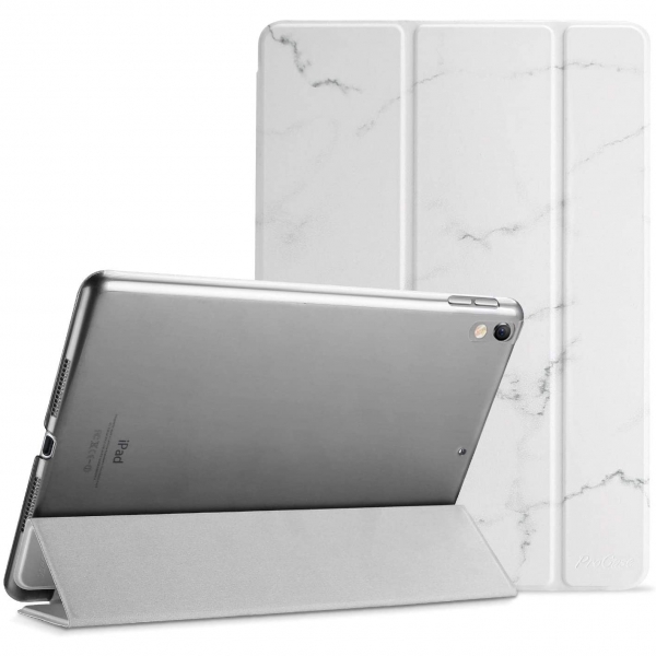 ProCase Apple iPad Pro Ultra Slim Stand Kılıf (10.5 inç)-Marble White