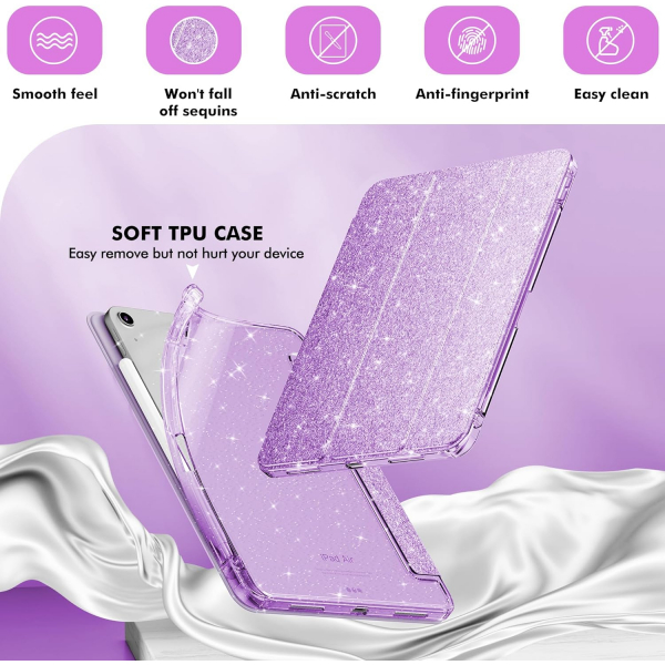 INFILAND Parlak iPad Air M2 Klf (11/10.9 in)-Purple