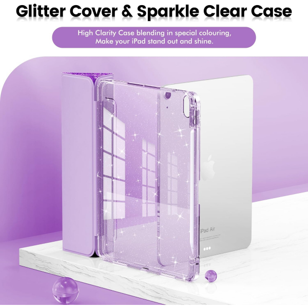 INFILAND Parlak iPad Air M2 Klf (11/10.9 in)-Purple