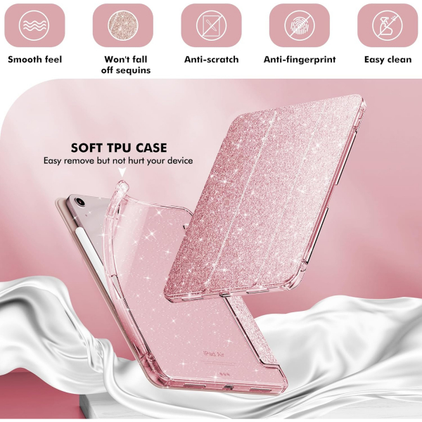 INFILAND Parlak iPad Air M2 Klf (11/10.9 in)-Rose Gold