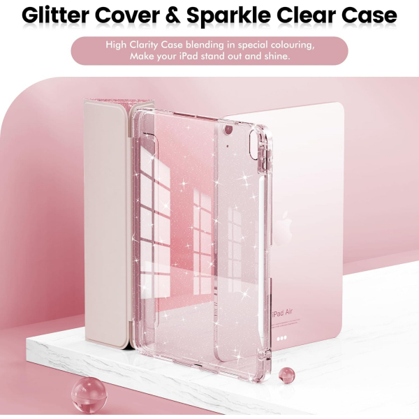 INFILAND Parlak iPad Air M2 Klf (11/10.9 in)-Rose Gold