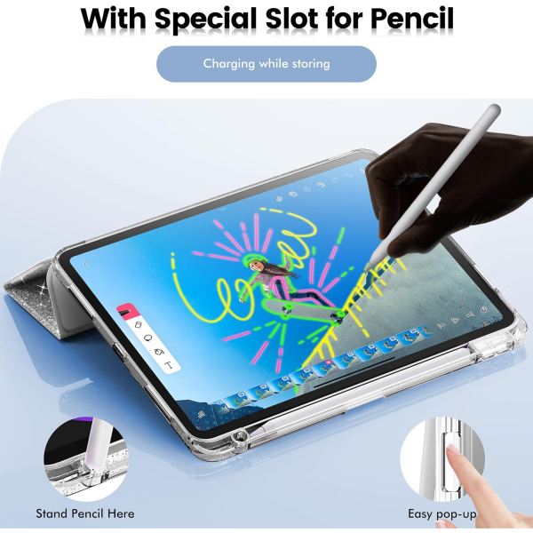 INFILAND Parlak iPad Air M2 Klf (11/10.9 in)-Silver