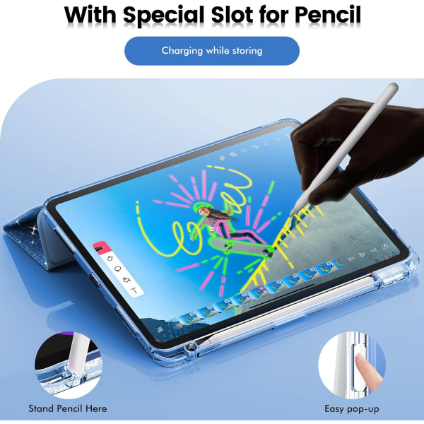 INFILAND Parlak iPad Air M2 Klf (11/10.9 in)-Blue