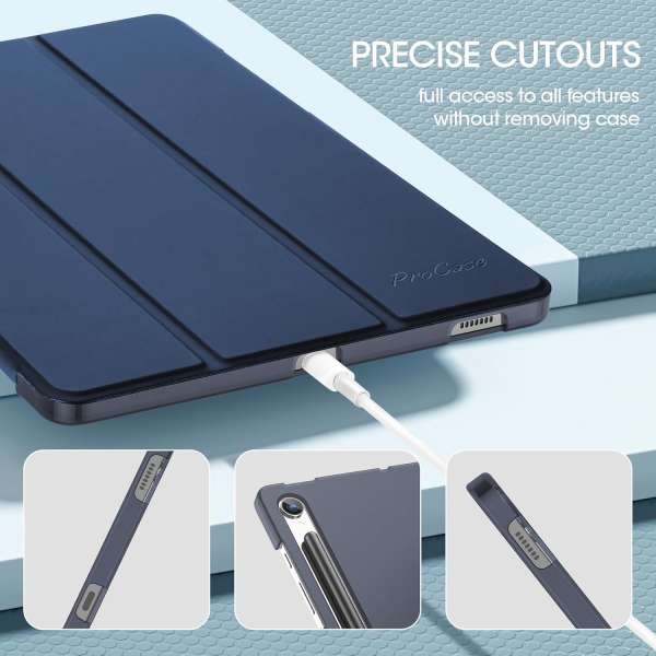 ProCase Samsung Galaxy Tab S10 FE nce Klf-DarkBlue