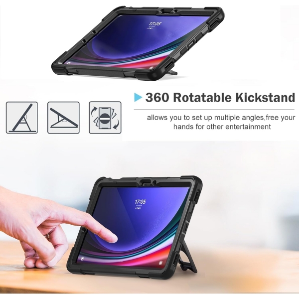 ProCase Galaxy Tab S9 FE Kickstand Klf -Black