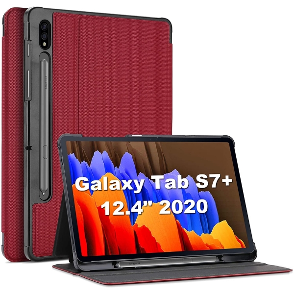 ProCase Galaxy Tab S7 Plus Folio Klf (12.4 in)-Red