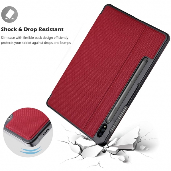 ProCase Galaxy Tab S7 Plus Folio Klf (12.4 in)-Red