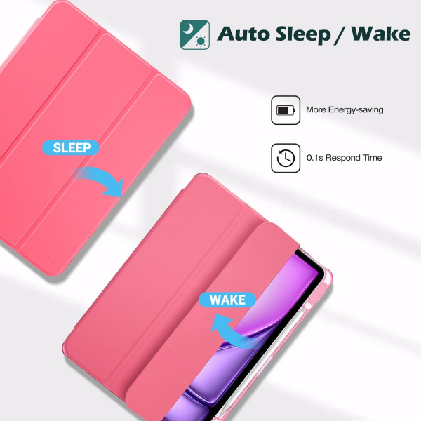 ProCase Smart Folio iPad Air M2 Klf (13 in)-Melonpink