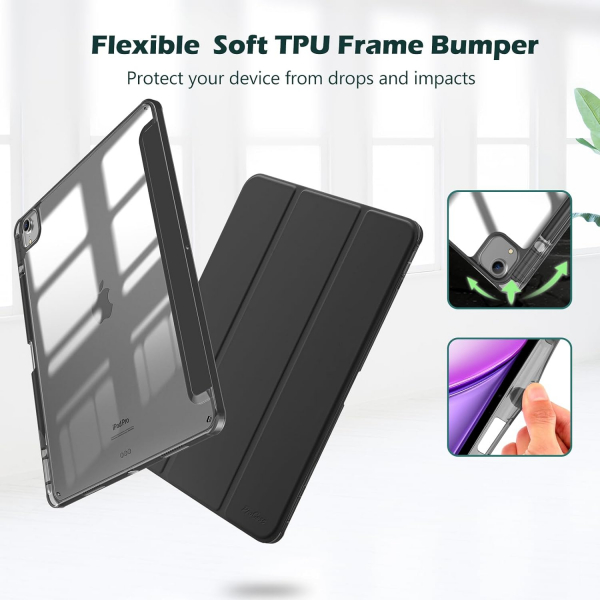 ProCase Smart Folio iPad Air M2 Klf (13 in)-Black