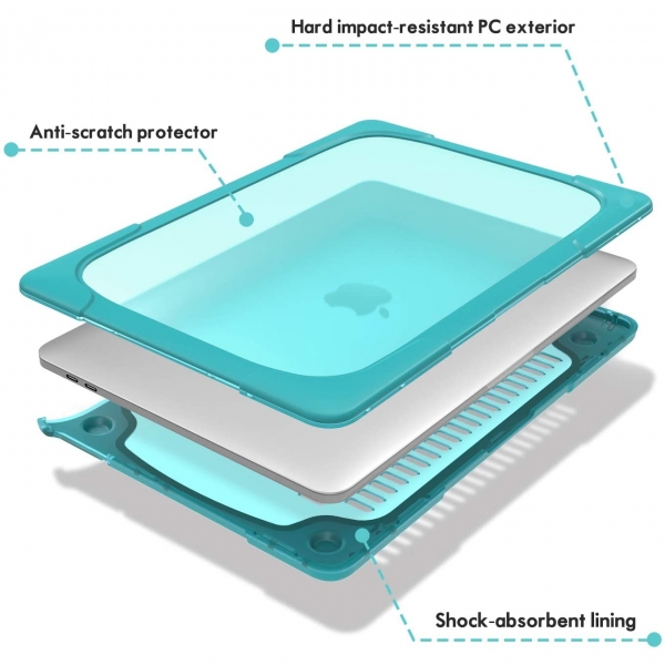 ProCase MacBook Air Standl Koruyucu Klf (13 in)(M1)-Lightblue