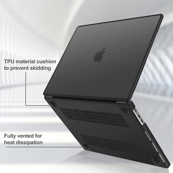 ProCase MacBook Air Sert Koruyucu Kapakl Klf (13.6 in)(2022)-Black