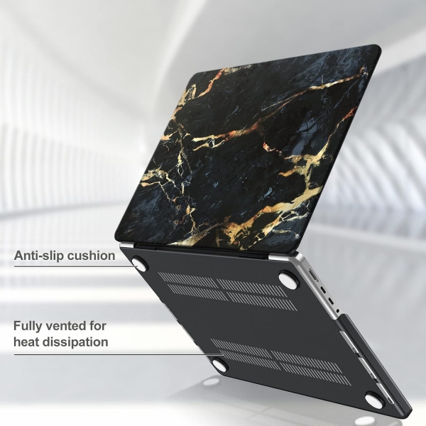ProCase MacBook Pro nce Koruyucu Sert Klf (14 in)-Blackmarble