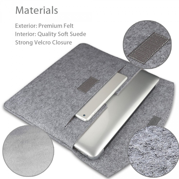 ProCase Macbook Sleeve Klf (15 - 15.4 in)-Grey