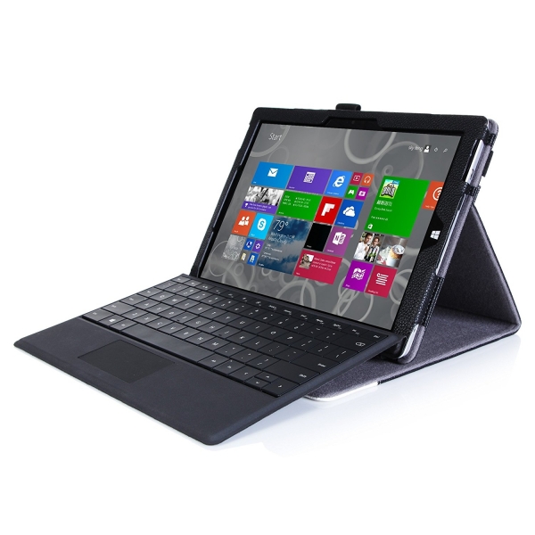 ProCase Microsoft Surface 3 Standl Kapak Klf (10.8 in)-Black