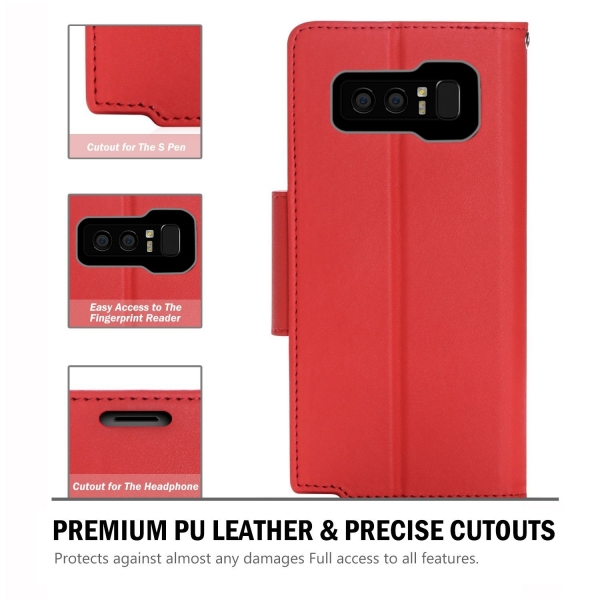 ProCase Samsung Galaxy Note 8 Czdan Klf-Red