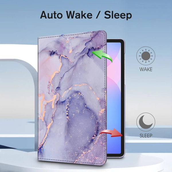 Fintie Samsung Galaxy Tab S10 FE Rotating Klf-Lilac Marble 