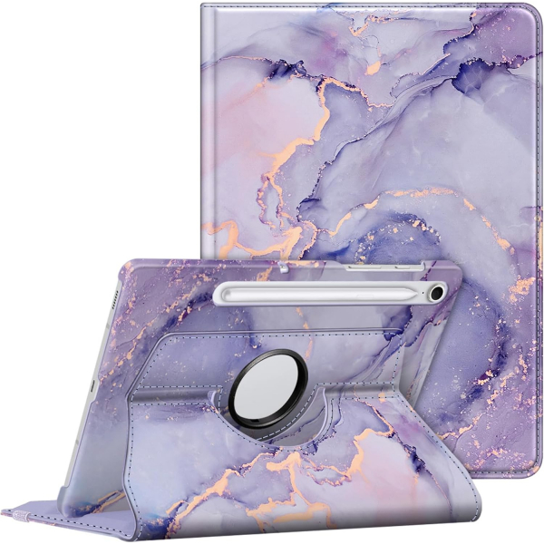 Fintie Samsung Galaxy Tab S10 FE Rotating Klf-Lilac Marble 